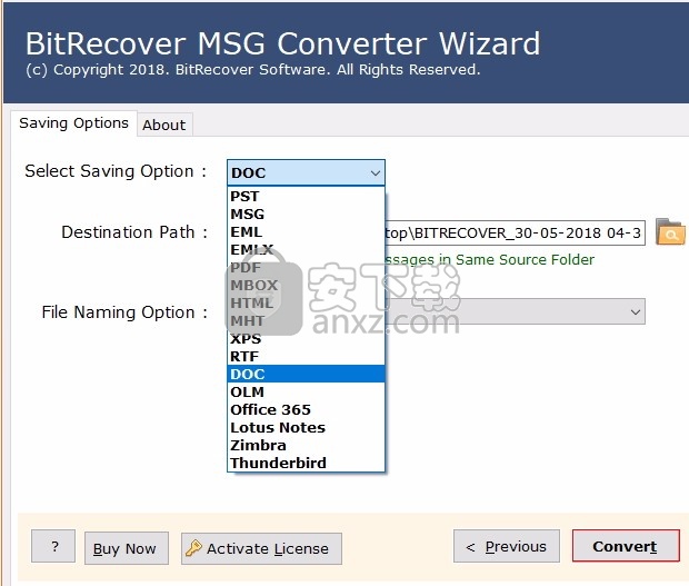 MSG to DOC Wizard(MSG转DOC工具)