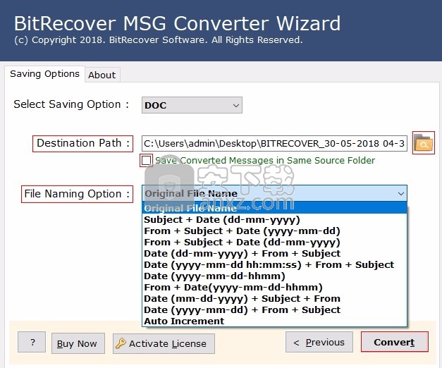 MSG to DOC Wizard(MSG转DOC工具)