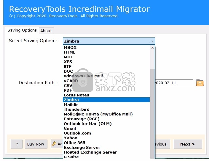 IncrediMail to Zimbra Wizard(文件转换工具)