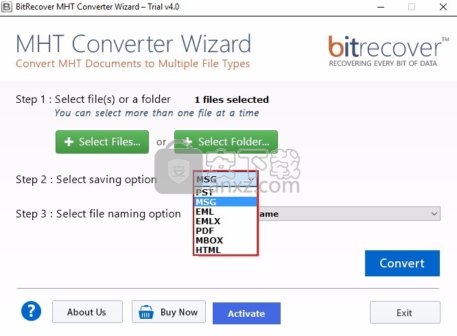 MHT Converter Wizard(MHT文件转换工具)