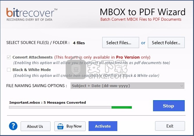 MBOX to PDF Wizard(MBOX转PDF)