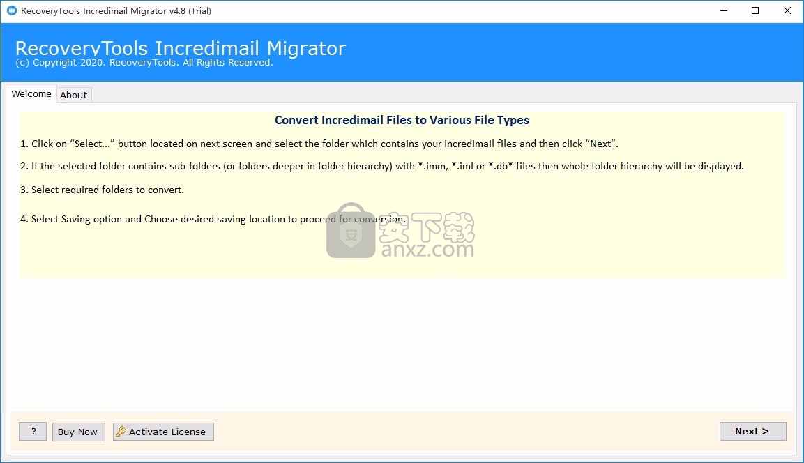IncrediMail to Zimbra Wizard(文件转换工具)