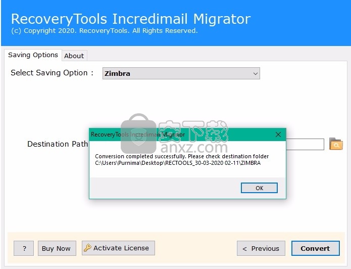 IncrediMail to Zimbra Wizard(文件转换工具)