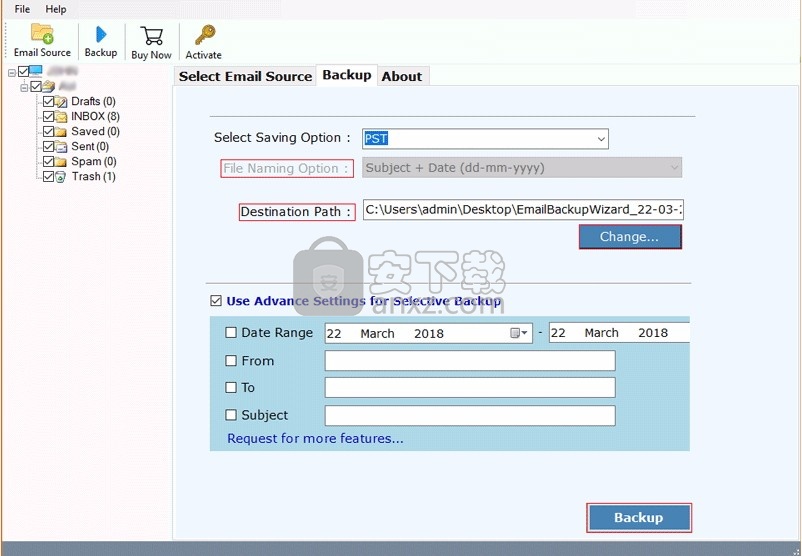 Comcast Backup Wizard(Comcast文件备份工具)