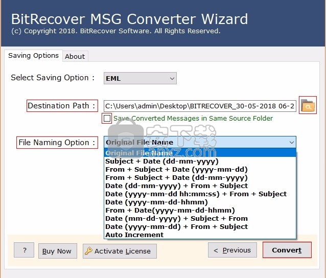 MSG to EML Wizard(MSG转EML工具)