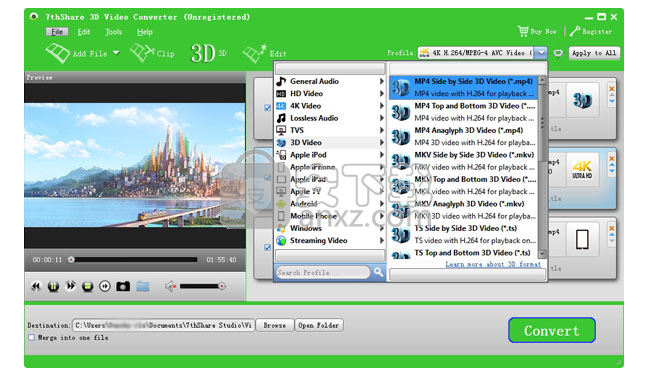 3D视频转换器(7thShare 3D Video Converter)