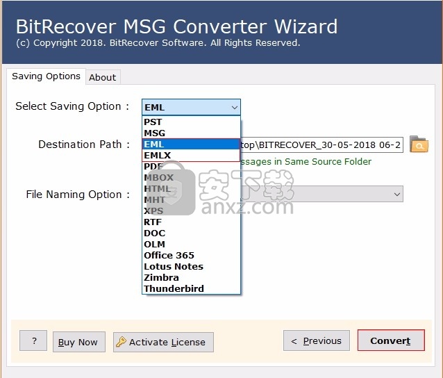 MSG to EML Wizard(MSG转EML工具)