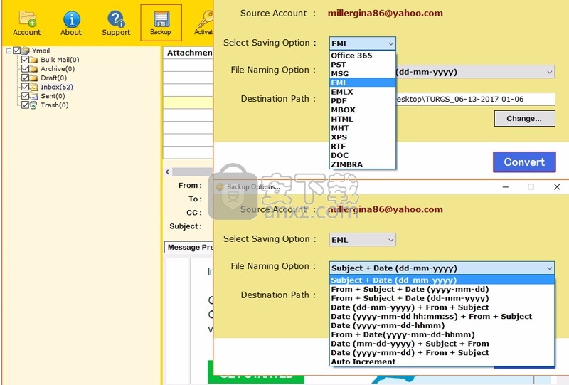 Yahoo Converter Wizard(Yahoo文件转换器)