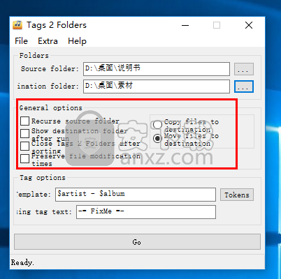 Tags 2 Folders(音乐文件管理工具)