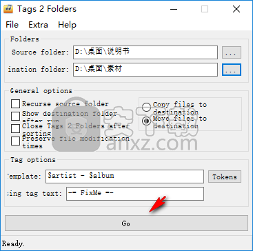 Tags 2 Folders(音乐文件管理工具)