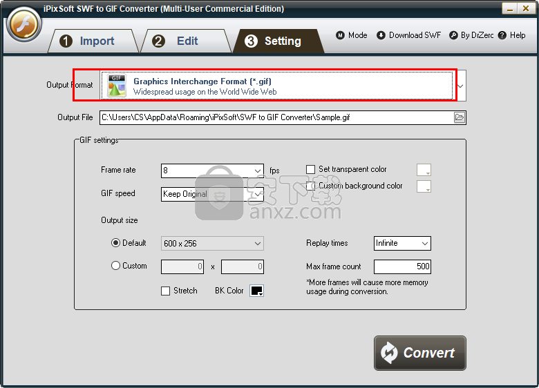 iPixSoft SWF to GIF Converter(swf转gif软件)