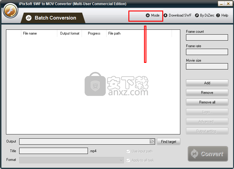 iPixSoft SWF to MOV Converter(swf转mov格式转换器)