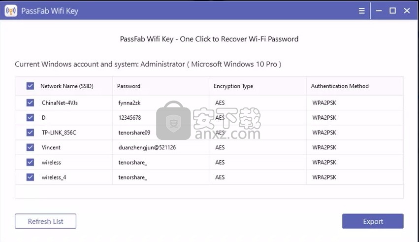 PassFab Wifi Key(Wi-Fi密码恢复工具)