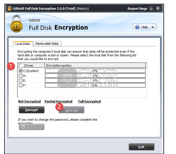 硬盘加密软件(Gilisoft Full Disk Encryption)