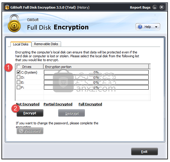 硬盘加密软件(Gilisoft Full Disk Encryption)