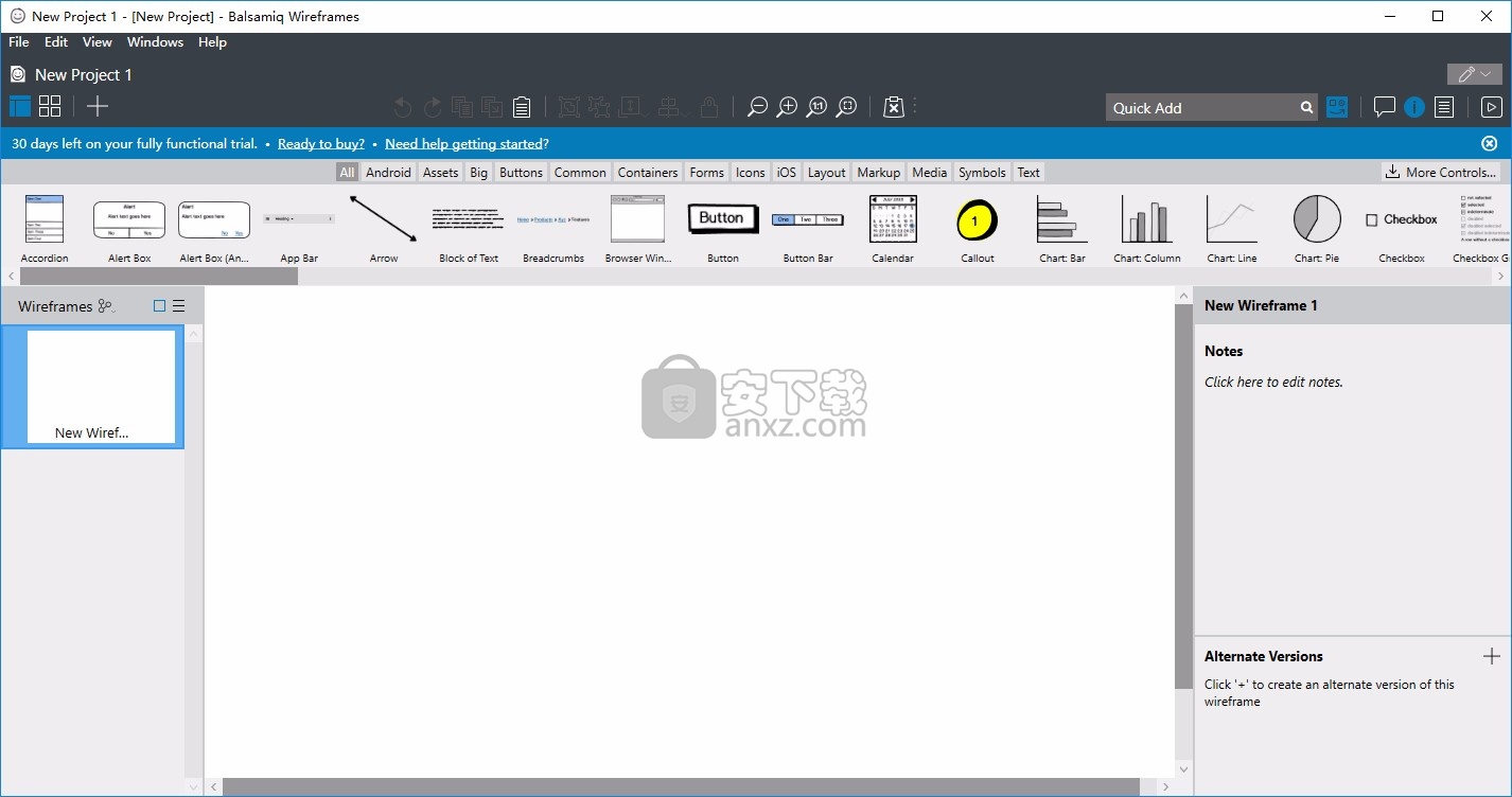 线框图软件(Balsamiq Wireframes)