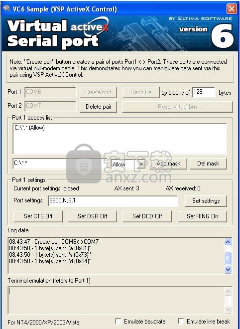 Virtual Serial Port ActiveX(多功能ActiveX控件)