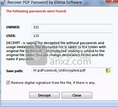 Recover PDF Password(PDF密码恢复工具)