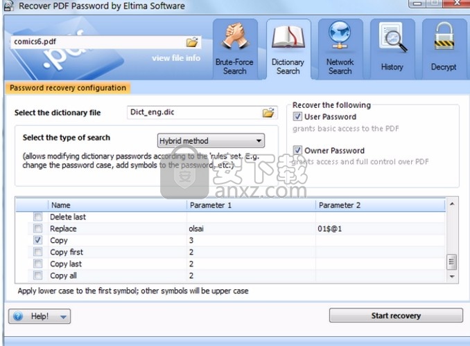 Recover PDF Password(PDF密码恢复工具)