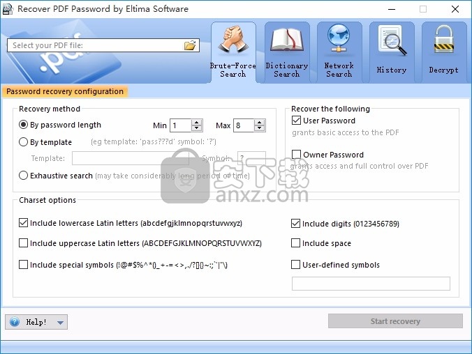 Recover PDF Password(PDF密码恢复工具)