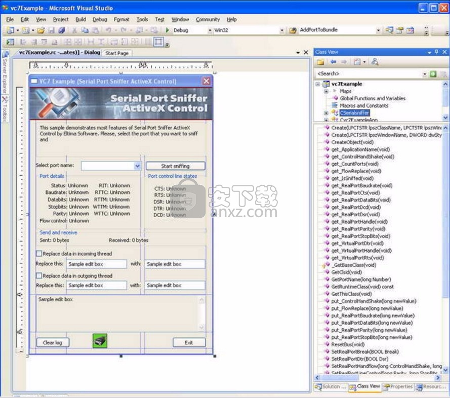 Serial Port Sniffer ActiveX(Active串行端口嗅探器)