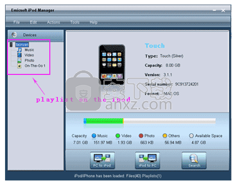 Emicsoft iPod Manager(iPod管理软件)