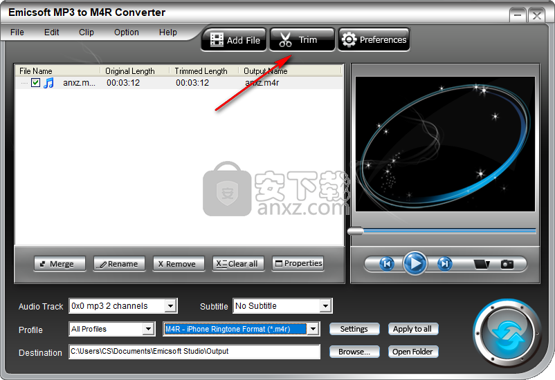 Emicsoft MP3 to M4R Converter(mp3转m4r转换器)