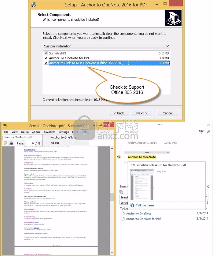 Anchor to OneNote for PDF(PDF文档阅读位置标记锚)