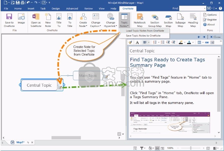 Pons for MindManager and OneNote(脑桥设计插件)