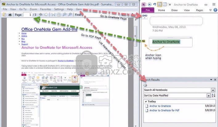 Anchor to OneNote for PDF(PDF文档阅读位置标记锚)