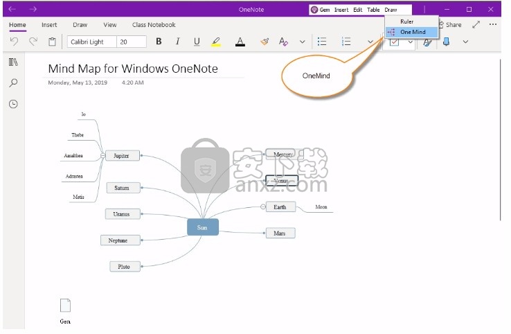 OneMind for OneNote(思维一图插件)