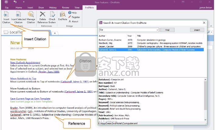 Bridge for EndNote and OneNote(文档编辑链接创建)
