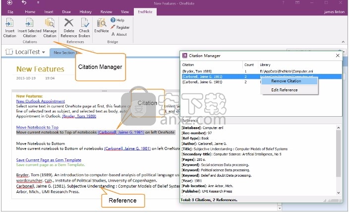 Bridge for EndNote and OneNote(文档编辑链接创建)