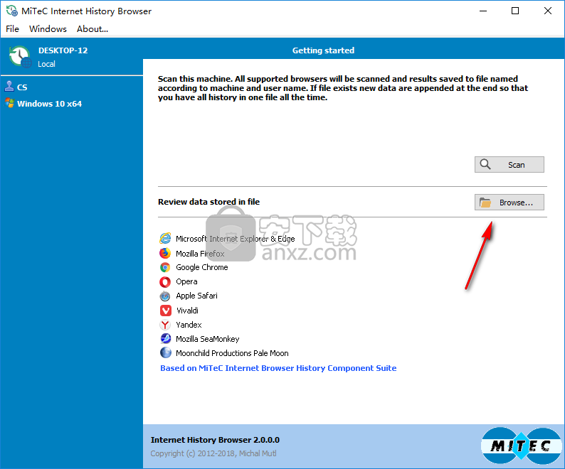 MiTeC Internet History Browser(浏览器访问历史查看工具)