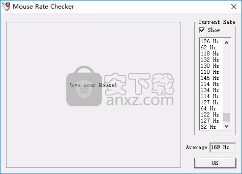 mouse rate checker中文版(鼠标接口传输率检测工具)