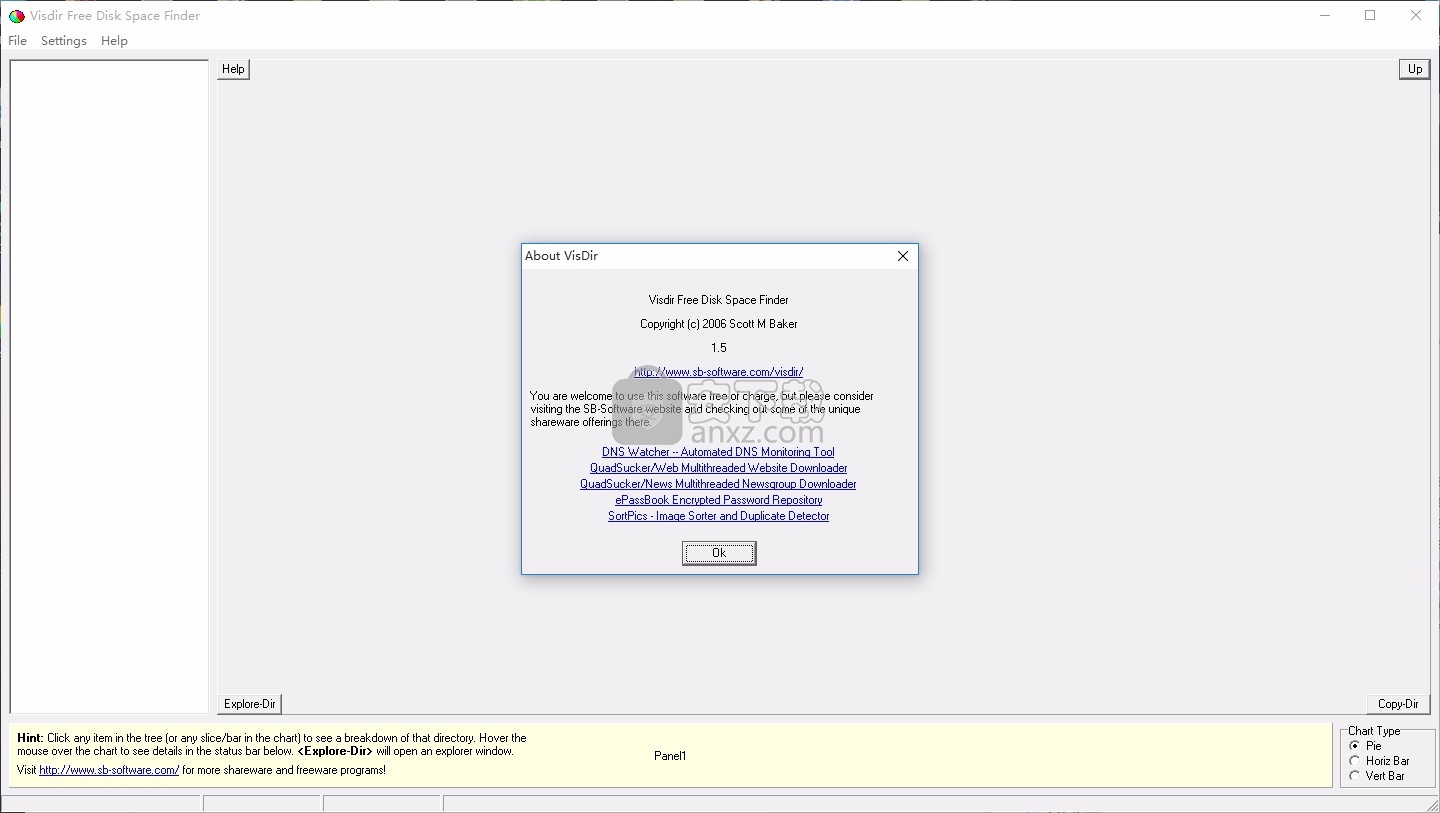 Visual Directory Explorer(VisDir可用磁盘空间查找器)
