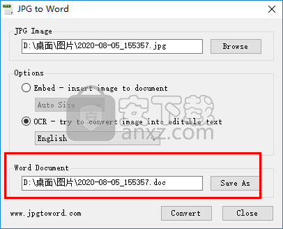 jpg转word转换器(JPG to Word)