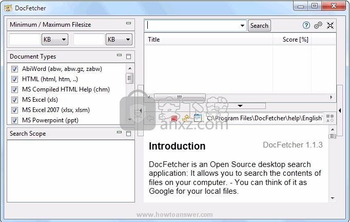 DocFetcher(文件关键词信息搜索工具)