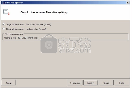 Excel File Splitter(Excel文件分割器)