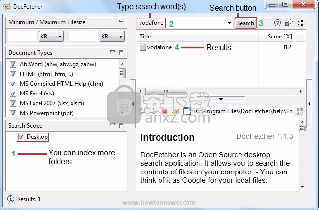 DocFetcher(文件关键词信息搜索工具)