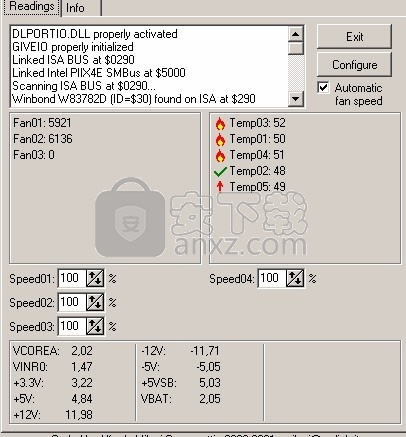 SpeedFan(电脑系统风扇监控工具)