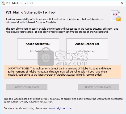 PDF MailTo Vulnerability Fix Tool(PDF MailTo漏洞修复工具)