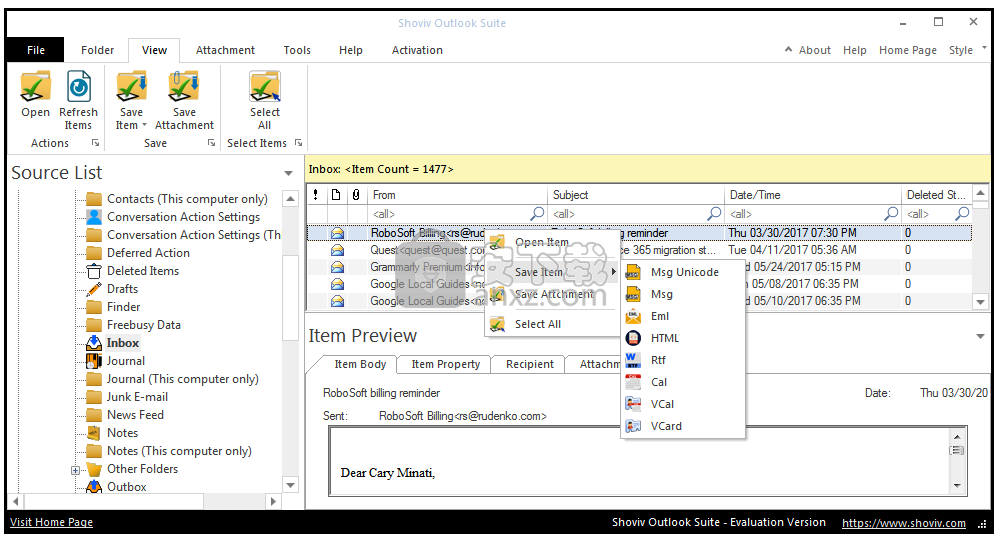 Shoviv Outlook Suite(PST文件处理软件)