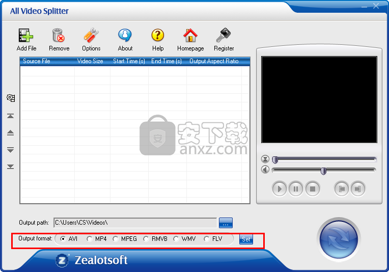 Zealot All Video Splitter(视频分割软件)