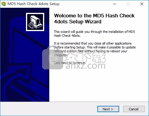 MD5 Hash Check 4dots(文件哈希值计算与核对工具)
