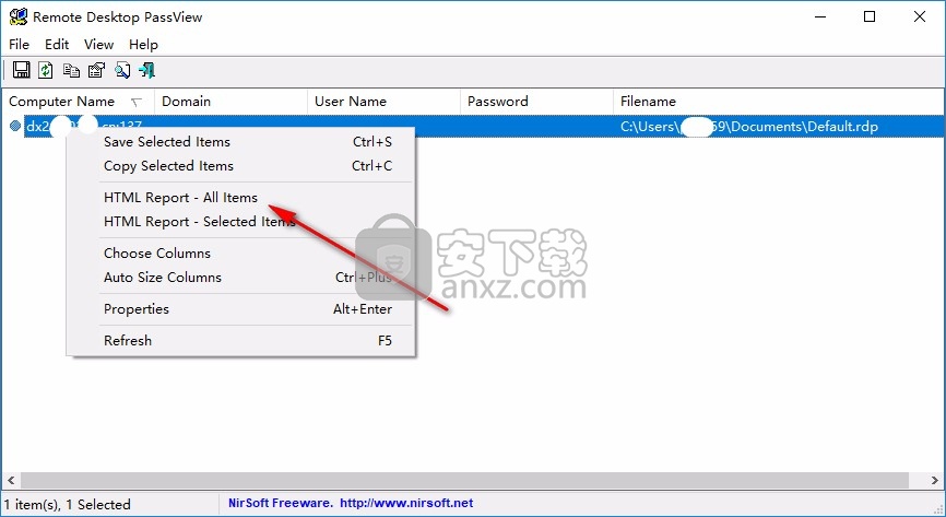 Remote Desktop PassView(远程桌面密码查看工具)