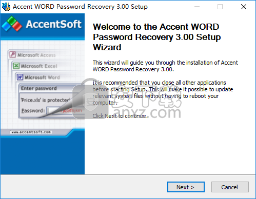 Accent Word Password Recovery(word密码恢复工具)