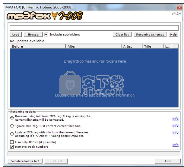 MP3 Fox(MP3文件批量重命名工具)