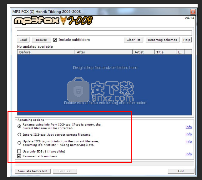 MP3 Fox(MP3文件批量重命名工具)