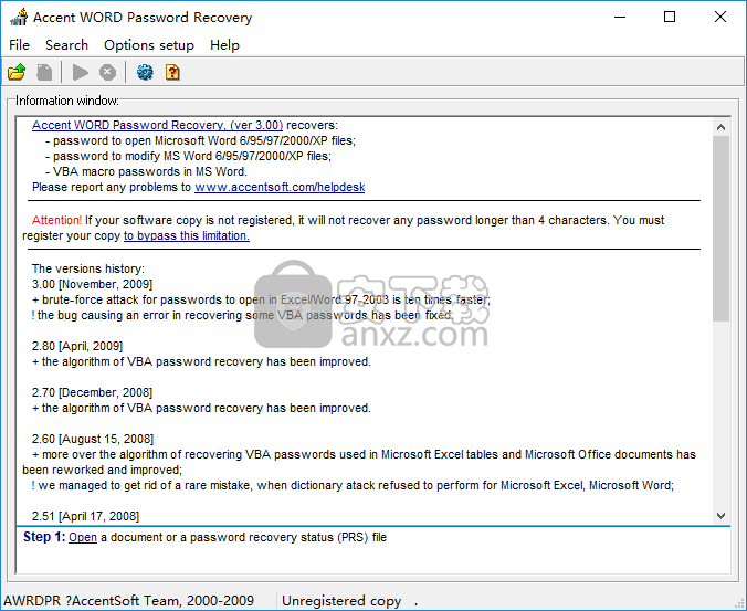 Accent Word Password Recovery(word密码恢复工具)